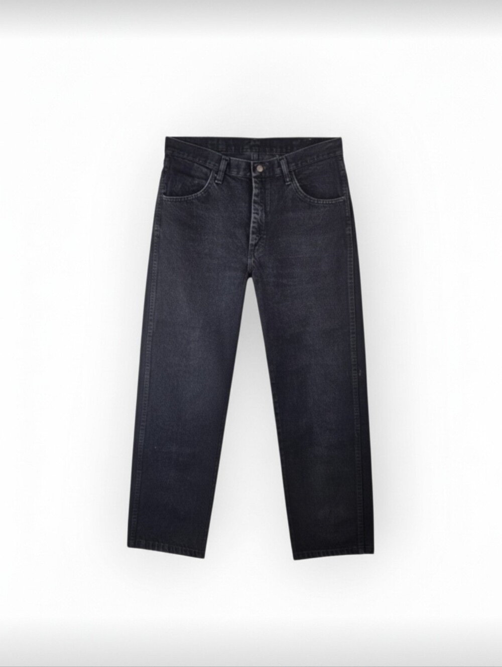 Rustler Mens Black Regular Fit Straight Leg Denim Jeans 34x30